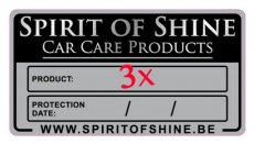 Etiquettes de maintenance (3x) - Spirit of Shine
